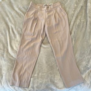 Aritzia Babaton Beige Silk Trousers
